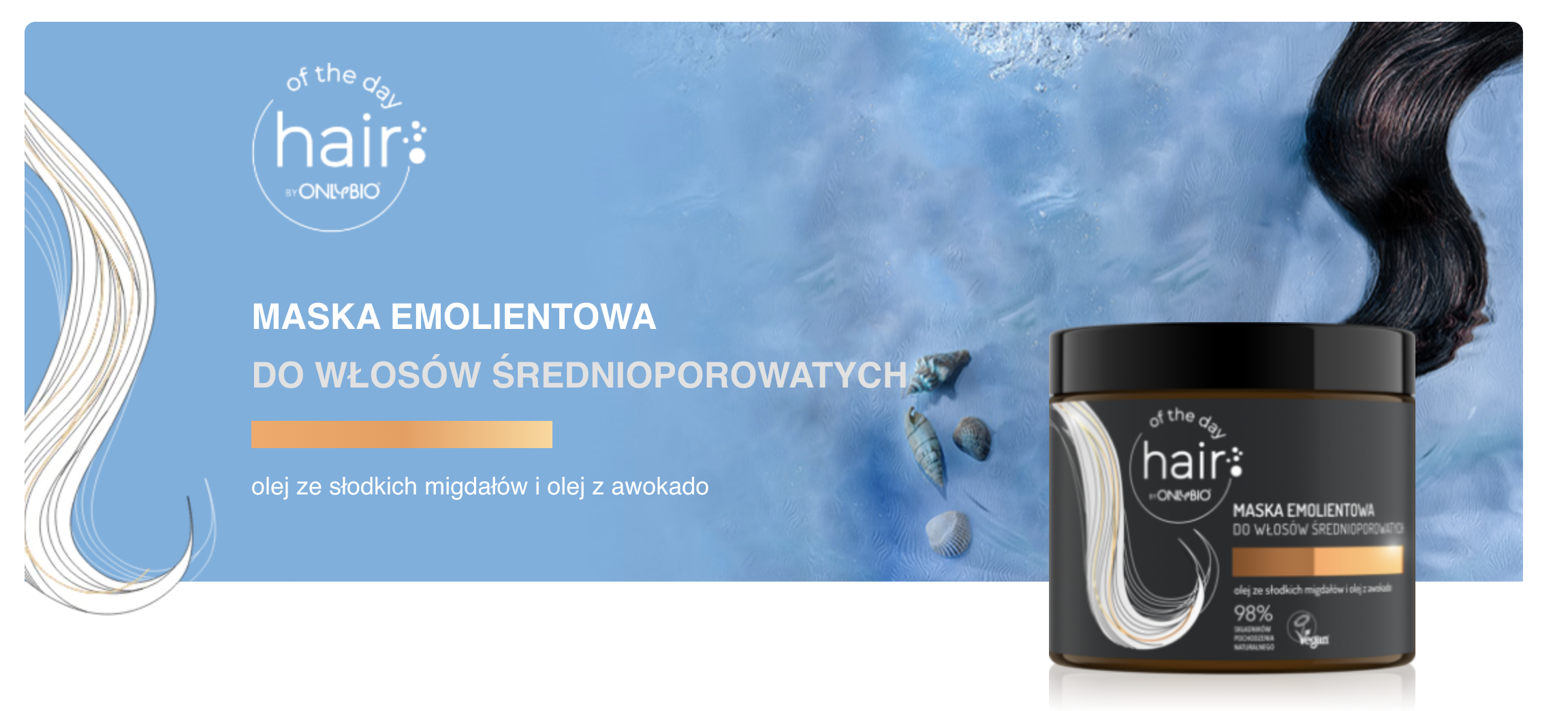 Maska emolientowa do włosów średnioporowatych 400ml