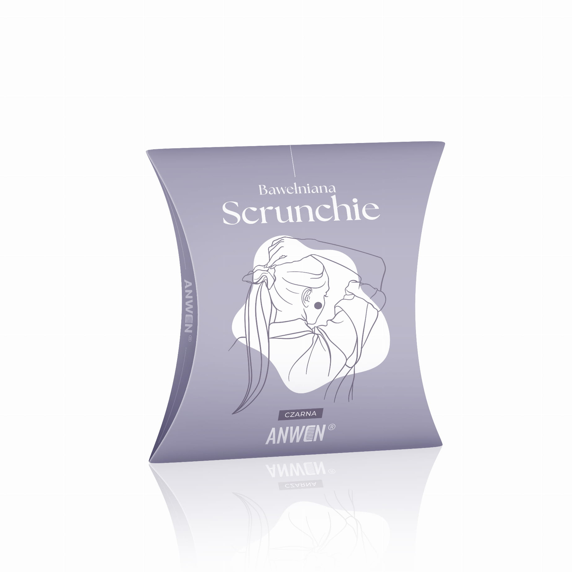 BAWEŁNIANA SCRUNCHIE czarna gumka do włosów – Anwen