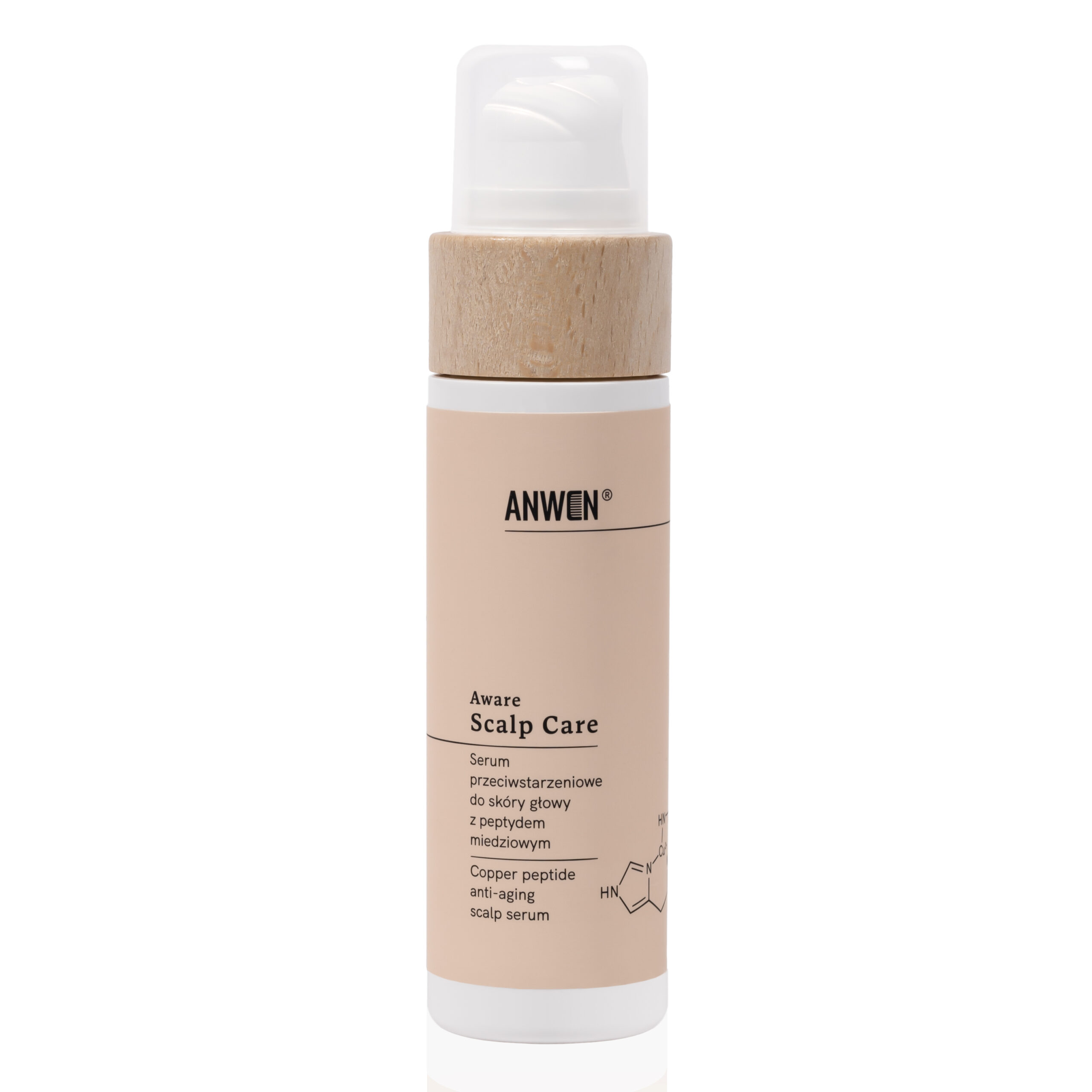 AWARE SCALP CARE Serum przeciwstarzeniowe do skóry głowy z peptydem miedziowym, 100 ml – Anwen